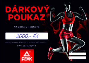 peak dárkový poukaz 2000 Kč